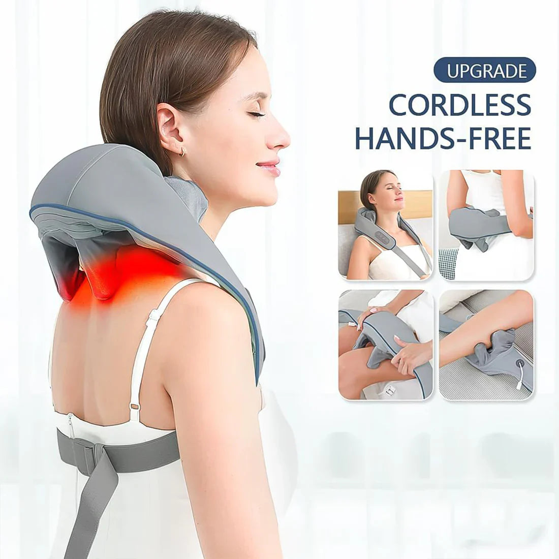 Elite Dealz™ 5D Electric Neck & Back Massager with Heat – Deep Tissue Relief for Pain & Aches