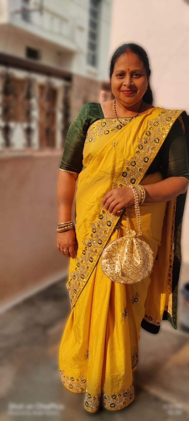 Mirror Embellished Yellow Potli Bag for Women – Festive & Elegant